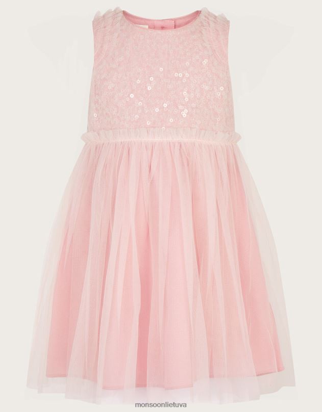 Monsoon kudikiu priscilla blizgutine suknele mergina rožinis apranga DPXBJ2080