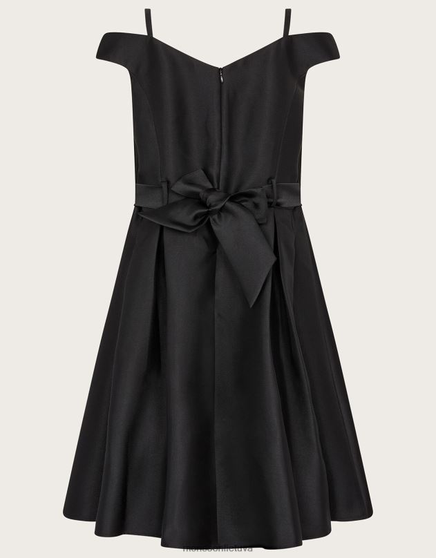 Monsoon kunigaikštienės ruoželinis bardot išleistuvių suknelė mergina juodas apranga DPXBJ1942