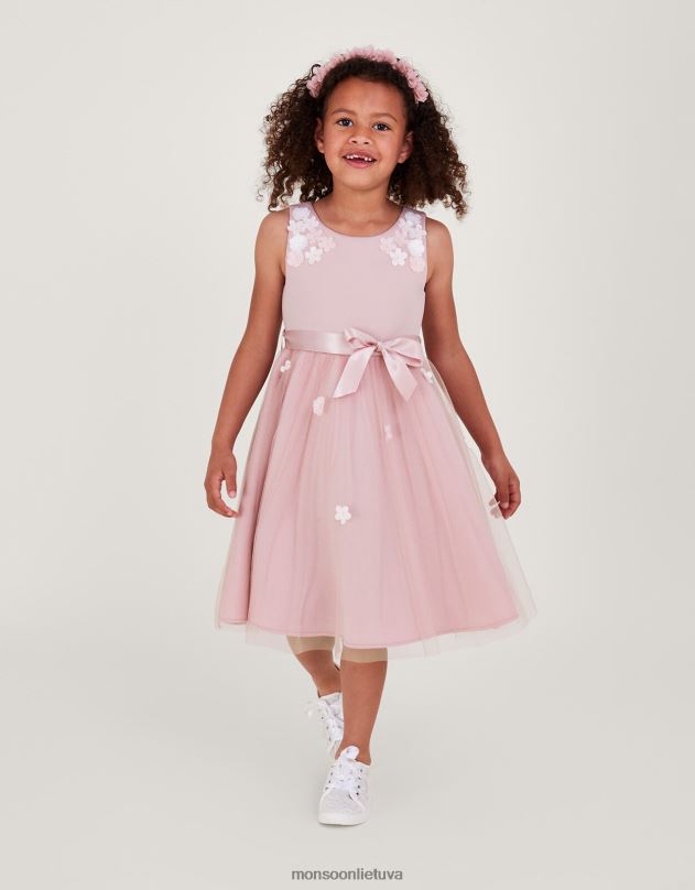 Monsoon layla 3d nardymo suknelė mergina rožinis apranga DPXBJ1937