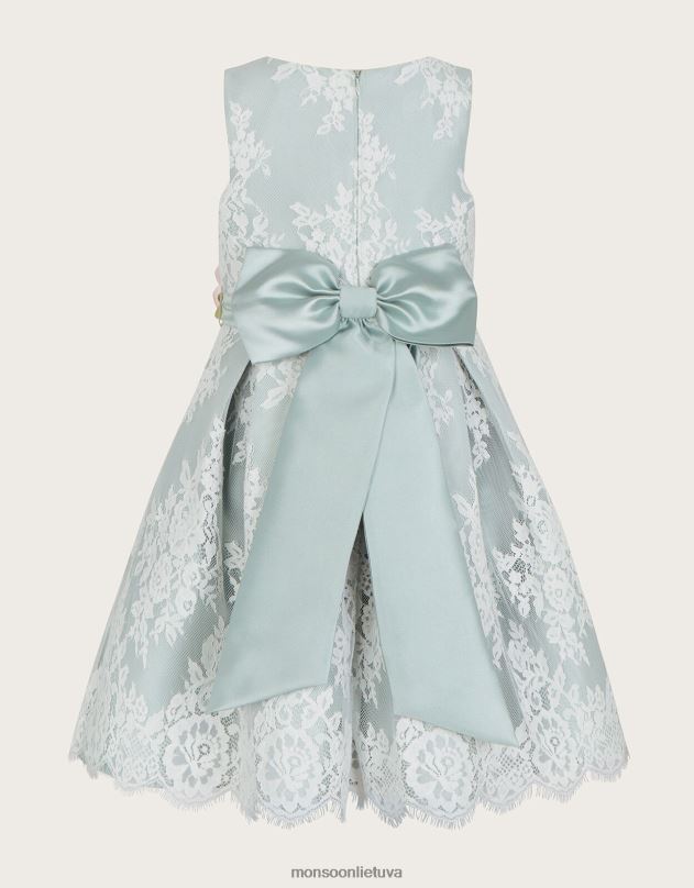 Monsoon lola nėriniuota suknelė mergina žalias apranga DPXBJ1905