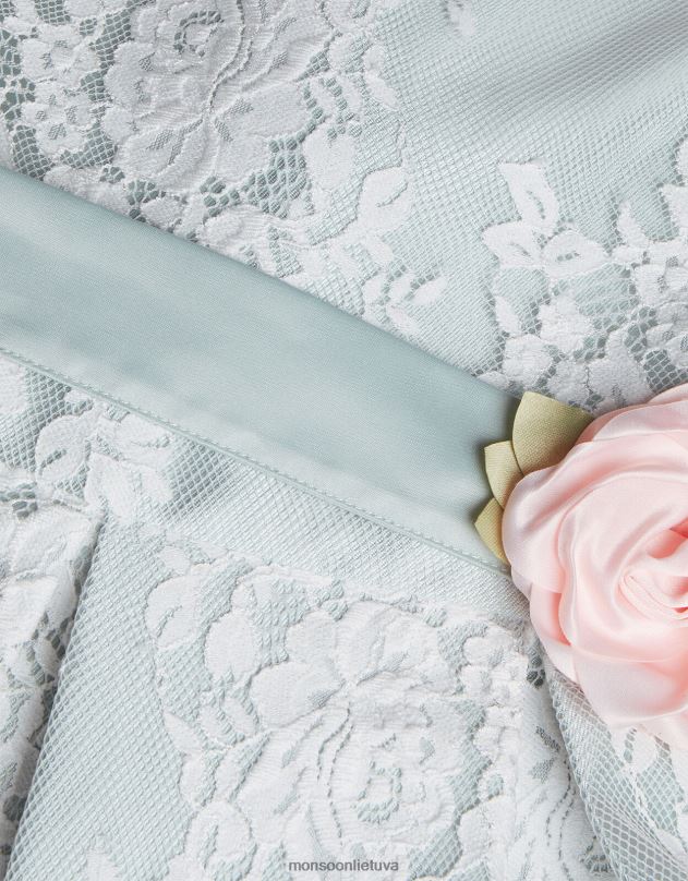 Monsoon lola nėriniuota suknelė mergina žalias apranga DPXBJ1905