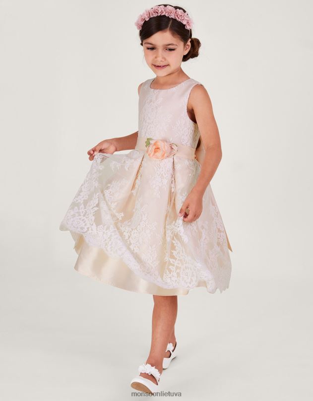 Monsoon lola nėriniuota suknelė mergina rožinis apranga DPXBJ2046