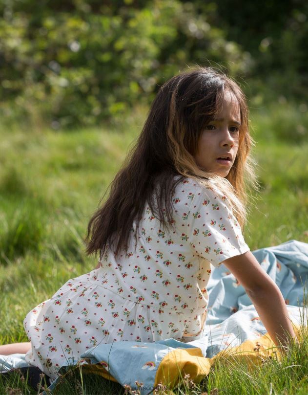 Monsoon maži žali radikalai pavasario gėlių mygtukas per suknelę vaikai keli apranga DPXBJ1982