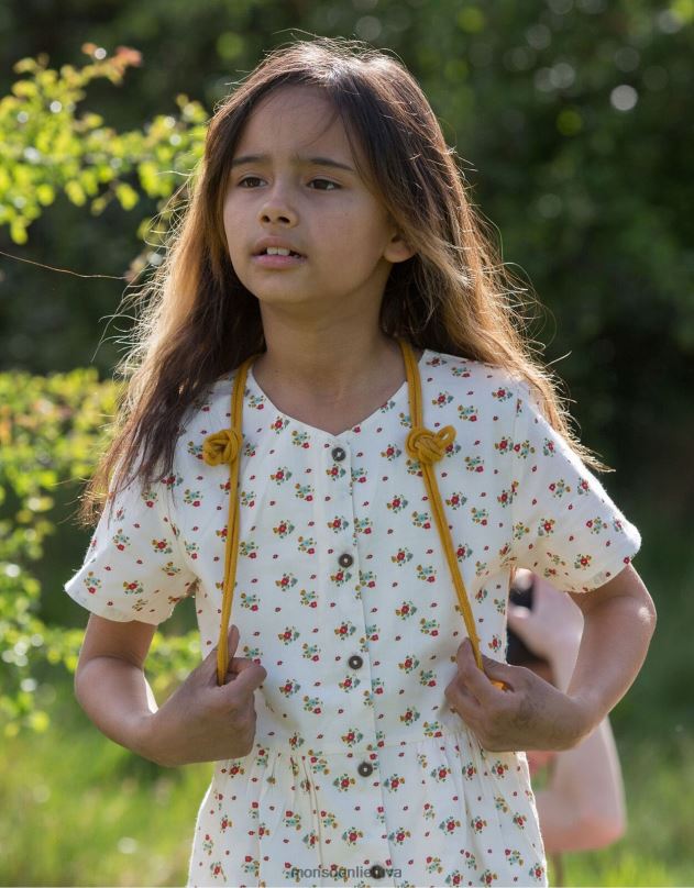 Monsoon maži žali radikalai pavasario gėlių mygtukas per suknelę vaikai keli apranga DPXBJ1982