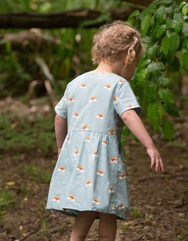 Monsoon maži žali radikalai virš vaivorykštės sagos per suknelę vaikai mėlyna (šviesiai mėlyna) apranga DPXBJ1922