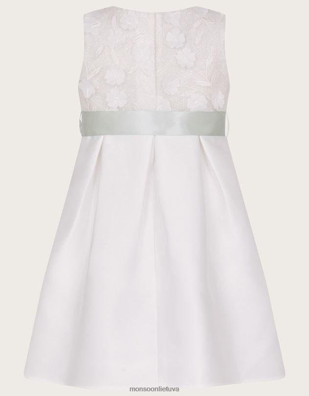 Monsoon mažylė anika pamergės suknelė mergina dramblio kaulo apranga DPXBJ2139