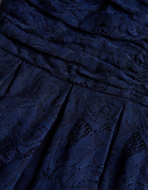 Monsoon majos nėriniuota trumpa išleistuvių suknelė mergina mėlyna (navy) apranga DPXBJ1955