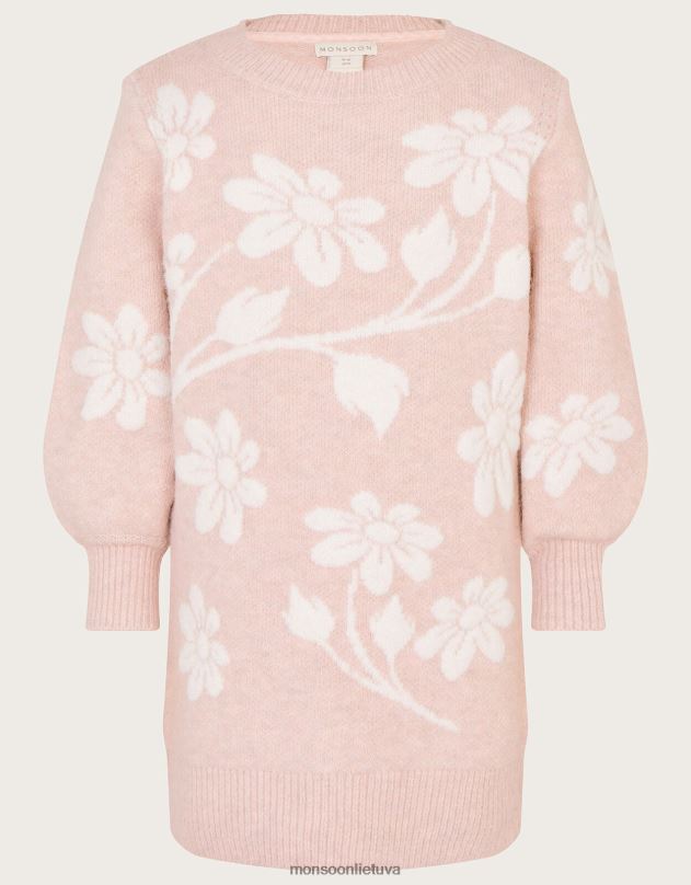 Monsoon megzta gėlių suknelė mergina rožinis apranga DPXBJ1728