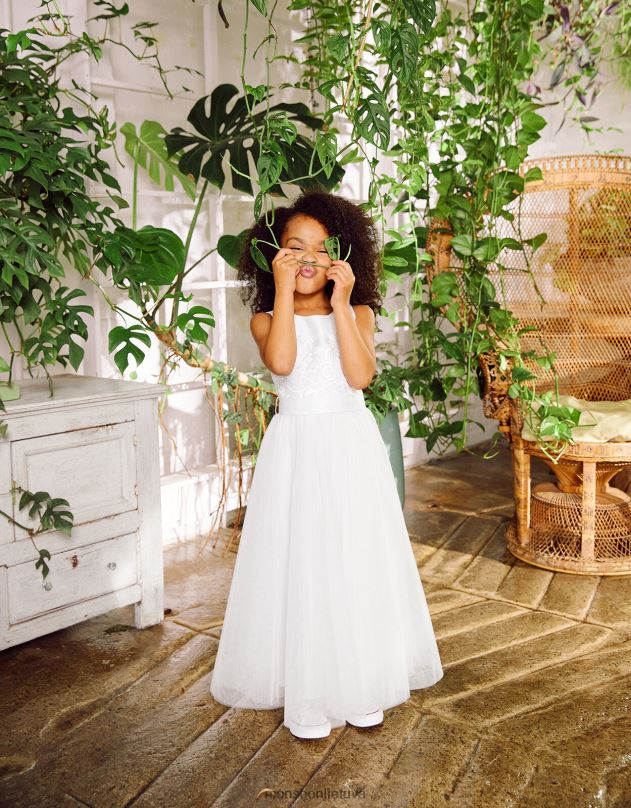 Monsoon odette Alice tiulio maxi suknelė mergina dramblio kaulo apranga DPXBJ2016