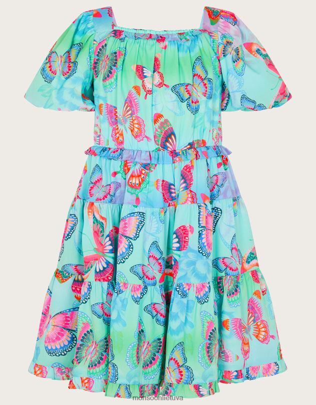 Monsoon ombre butterfly daugiasluoksnė suknelė mergina keli apranga DPXBJ1863