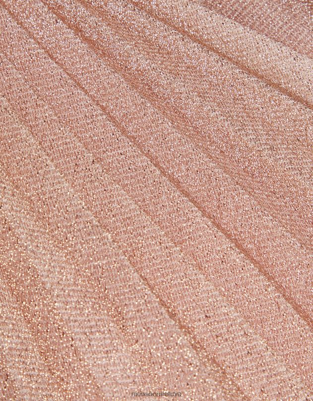 Monsoon paauksuota rožine klostuota vakarinė suknelė mergina rožinis apranga DPXBJ1769