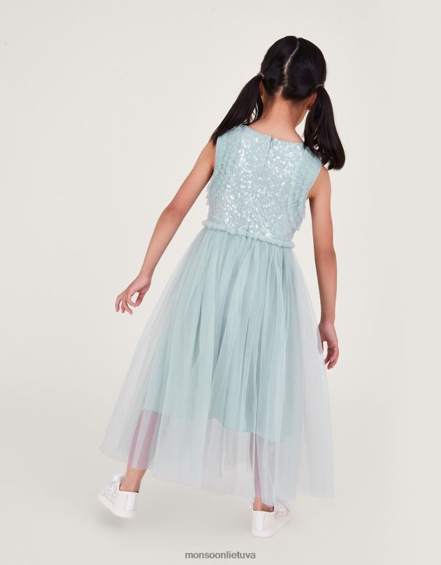 Monsoon priscilla blizgučiai su raukiniais suknele mergina mėlyna apranga DPXBJ1671