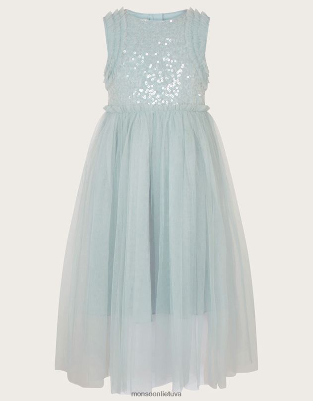 Monsoon priscilla blizgučiai su raukiniais suknele mergina mėlyna apranga DPXBJ1671