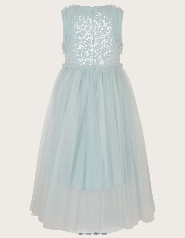 Monsoon priscilla blizgučiai su raukiniais suknele mergina mėlyna apranga DPXBJ1671