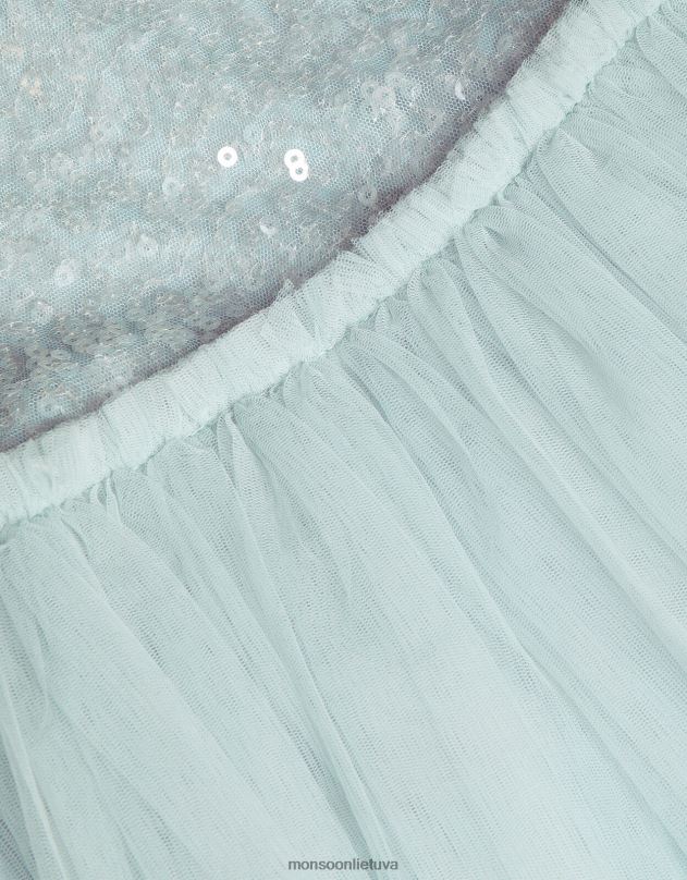 Monsoon priscilla blizgučiai su raukiniais suknele mergina mėlyna apranga DPXBJ1671