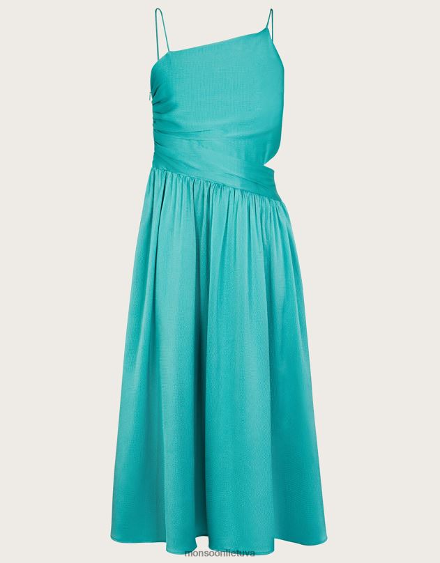 Monsoon satino kirpimo išleistuvių suknelė mergina žalias apranga DPXBJ1887