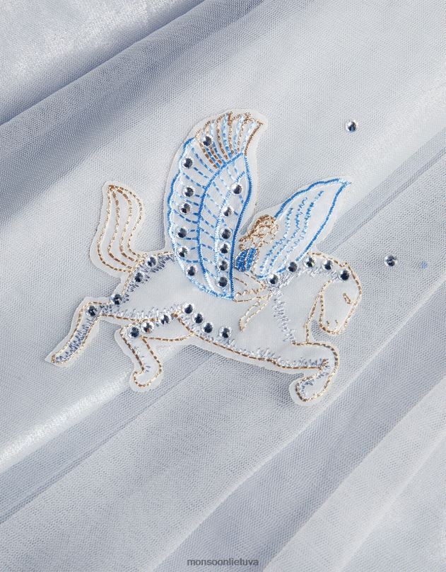 Monsoon stebuklų žemė Pegasus Diamante blizganti suknelė mergina pilka apranga DPXBJ1867