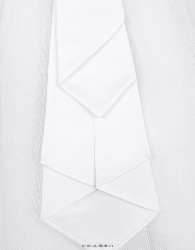 Monsoon tiulio pamergių komunijos suknelė mergina baltas apranga DPXBJ2024