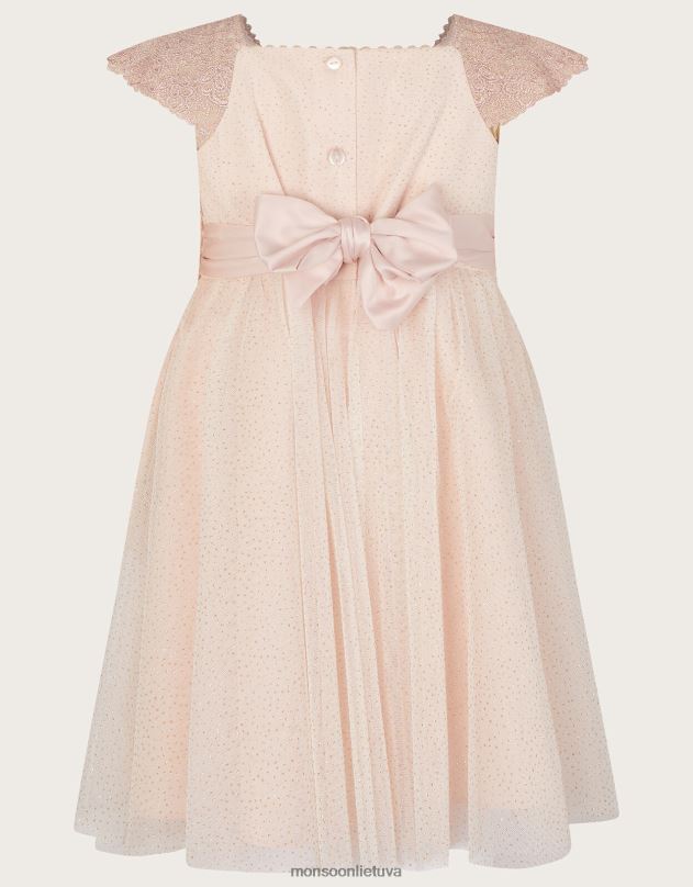 Monsoon vaikiška estella suknelė mergina rožinis apranga DPXBJ2108