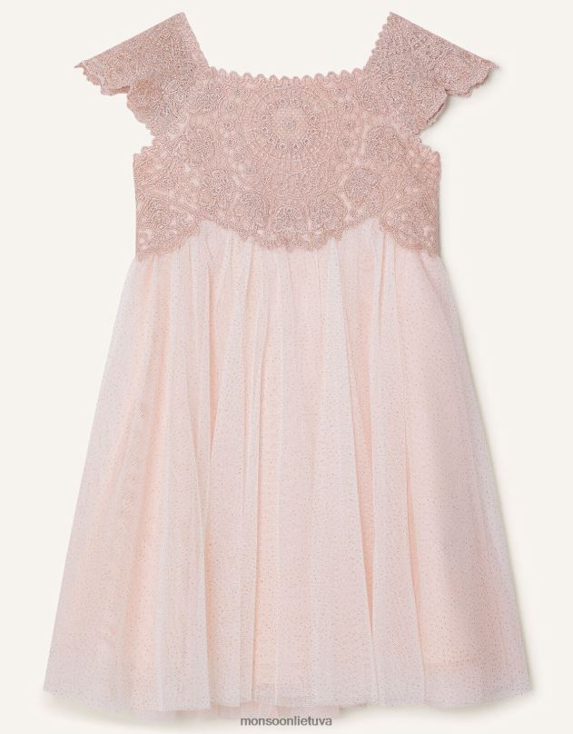 Monsoon vaikiška estella suknelė mergina rožinis apranga DPXBJ2187