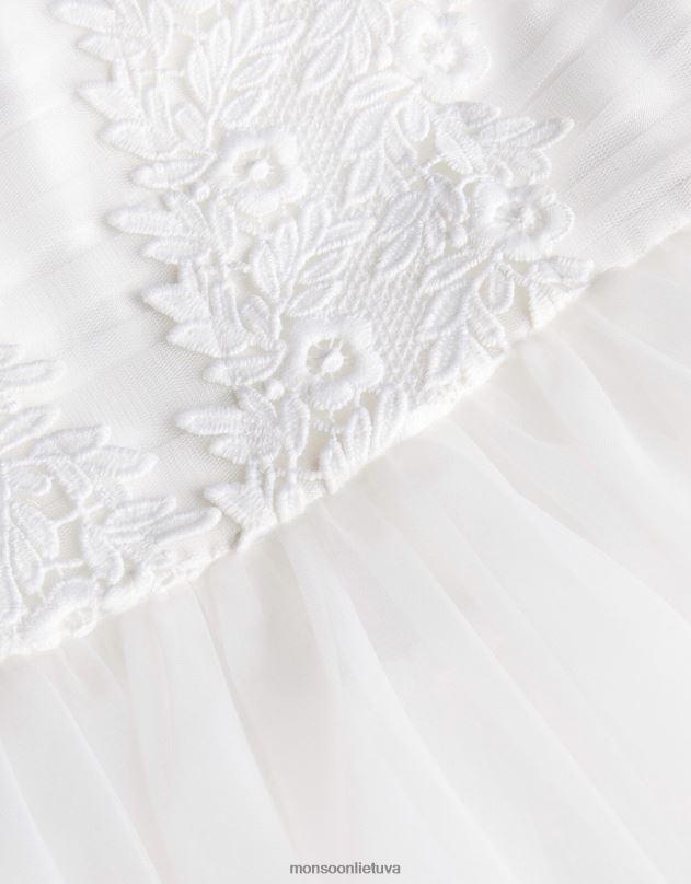 Monsoon zaralia nėriniuota safire suknelė mergina dramblio kaulo apranga DPXBJ1850