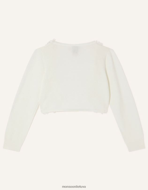 Monsoon Baby flora 3d gėlių megztinis mergina dramblio kaulo apranga DPXBJ2101