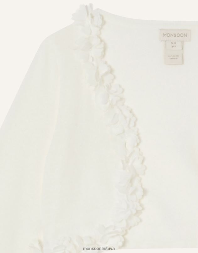 Monsoon Baby flora 3d gėlių megztinis mergina dramblio kaulo apranga DPXBJ2101