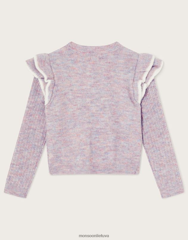 Monsoon Dvigubas bolero megztinis vaikai rožinis apranga DPXBJ1933