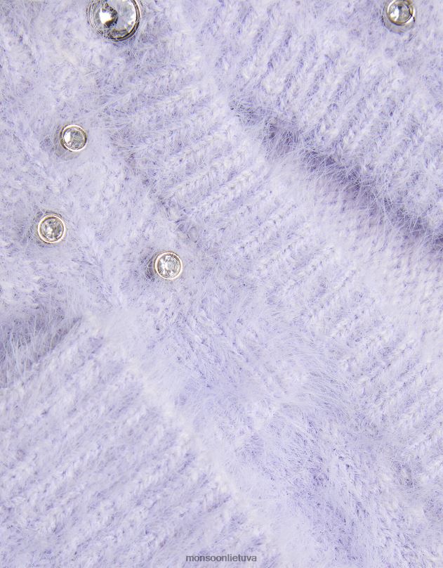 Monsoon bolero megztinis su pūkuota brangakmeniu mergina violetinė (alyvinė) apranga DPXBJ1609