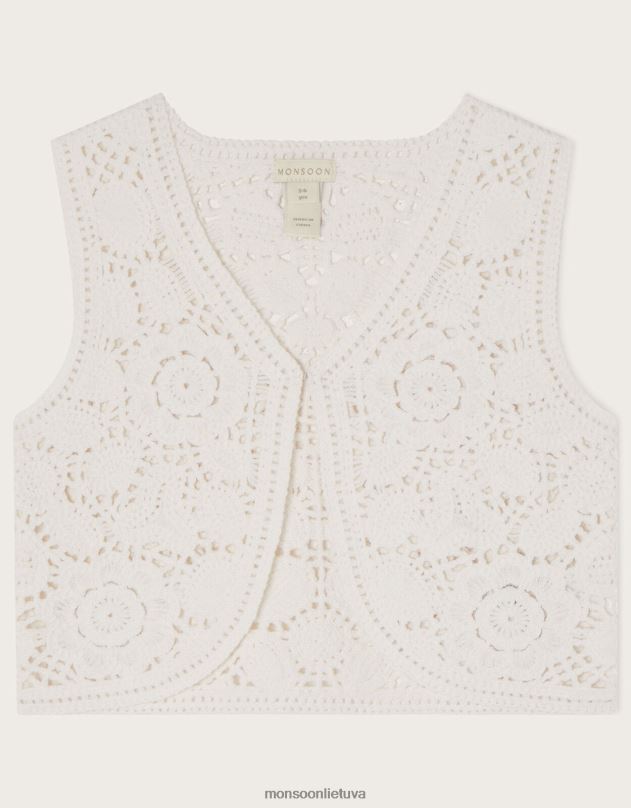 Monsoon boutique nerta sutrumpinta liemenė mergina dramblio kaulo apranga DPXBJ1956