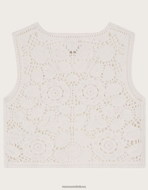 Monsoon boutique nerta sutrumpinta liemenė mergina dramblio kaulo apranga DPXBJ1956