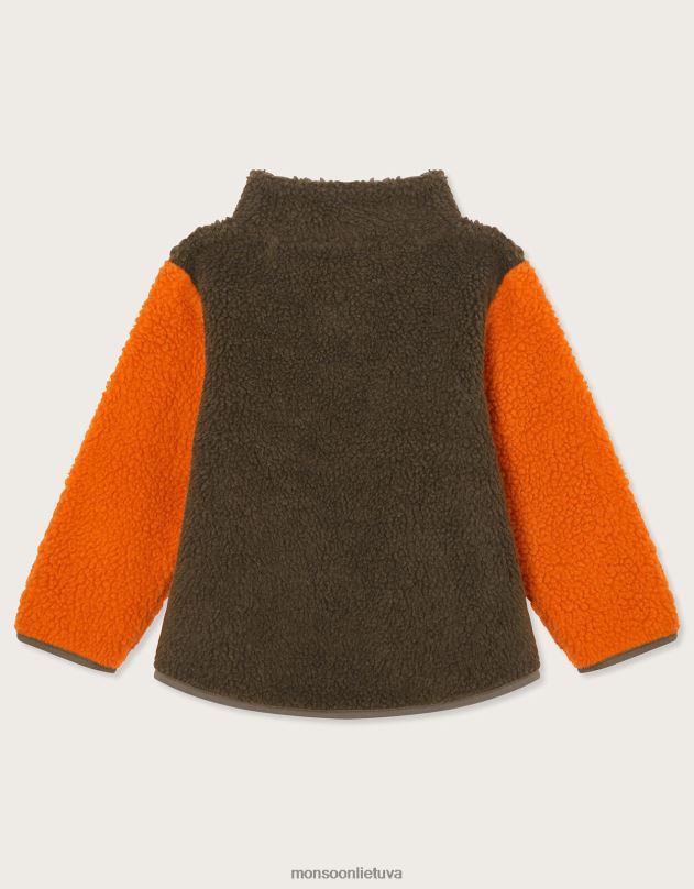 Monsoon colorblock borg vilna berniukas keli apranga DPXBJ2194