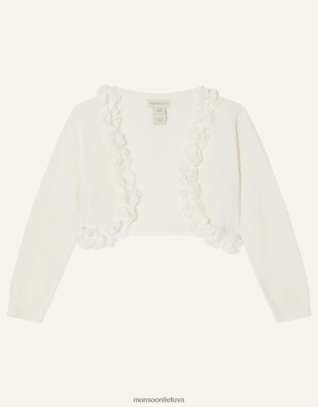 Monsoon flora 3d detalių megztinis mergina dramblio kaulo apranga DPXBJ1852