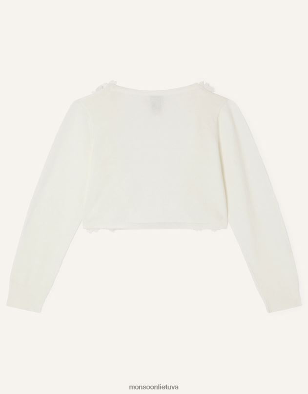 Monsoon flora 3d detalių megztinis mergina dramblio kaulo apranga DPXBJ1852