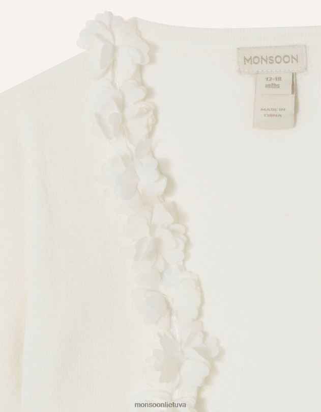 Monsoon flora 3d detalių megztinis mergina dramblio kaulo apranga DPXBJ1852