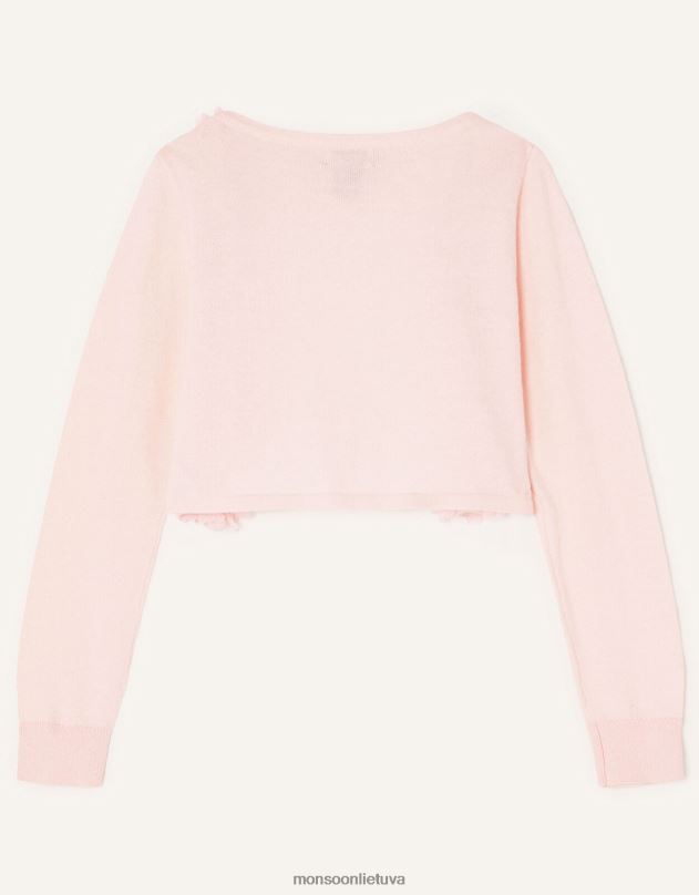 Monsoon flora 3d detalių megztinis mergina rožinis apranga DPXBJ1859