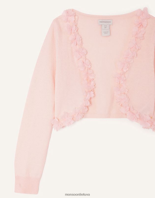 Monsoon flora 3d detalių megztinis mergina rožinis apranga DPXBJ1859
