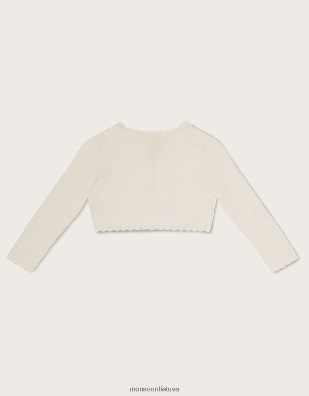 Monsoon kūdikio 3d žiedlapių megztinis mergina dramblio kaulo apranga DPXBJ2053