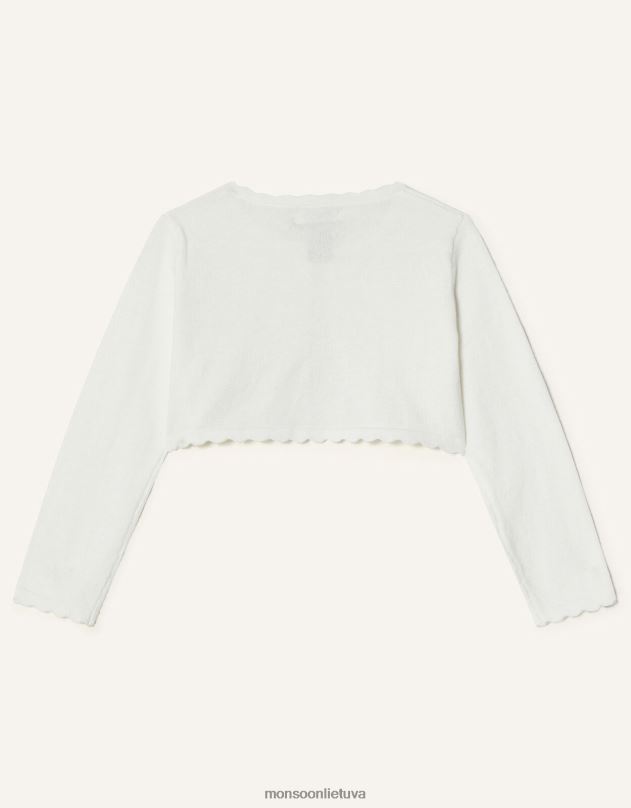 Monsoon kūdikio 3d kardiganas su žiedlapiais mergina dramblio kaulo apranga DPXBJ2143