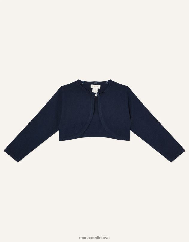Monsoon kūdikio itin minkštas dirbtinio kailio megztinis su apykakle mergina mėlyna (navy) apranga DPXBJ2130