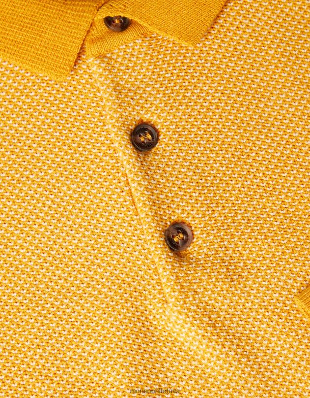 Monsoon mišraus trikotažo polo megztinis berniukas geltona (garstyčių) apranga DPXBJ2236