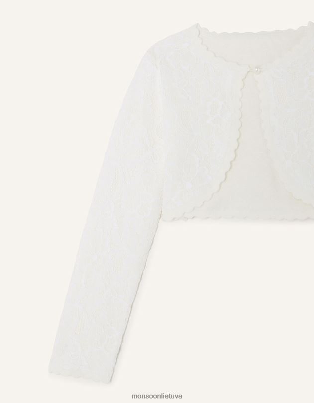 Monsoon nėriniuotas megztinis mergina dramblio kaulo apranga DPXBJ1871