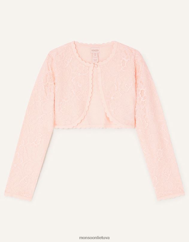 Monsoon nėriniuotas megztinis mergina rožinis apranga DPXBJ1866