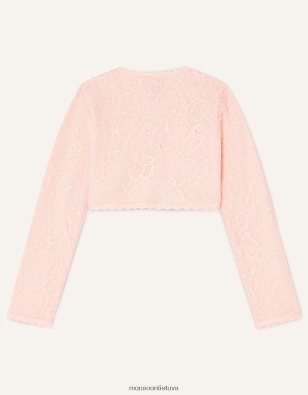 Monsoon nėriniuotas megztinis mergina rožinis apranga DPXBJ1866