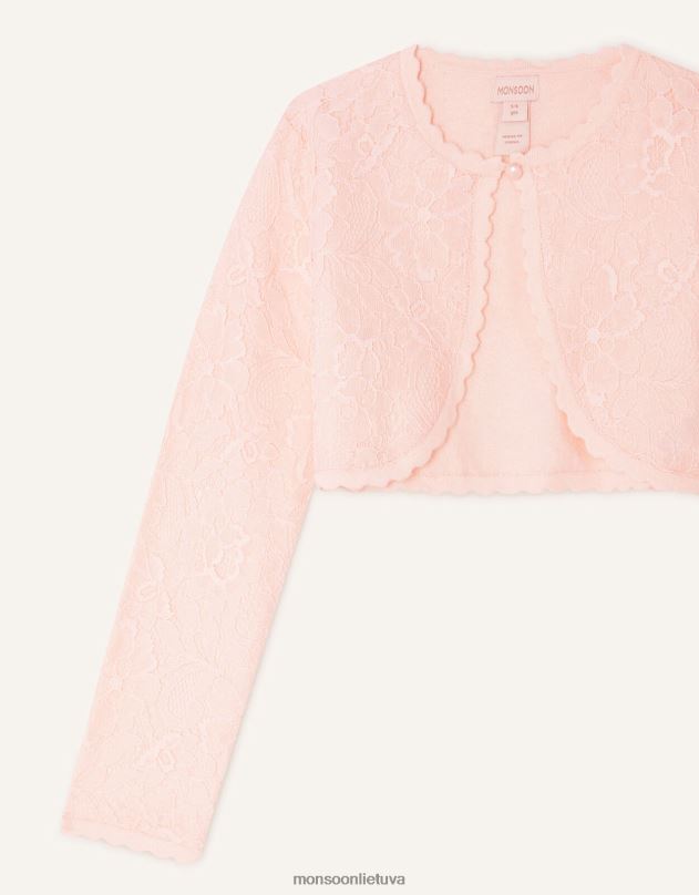 Monsoon nėriniuotas megztinis mergina rožinis apranga DPXBJ1866