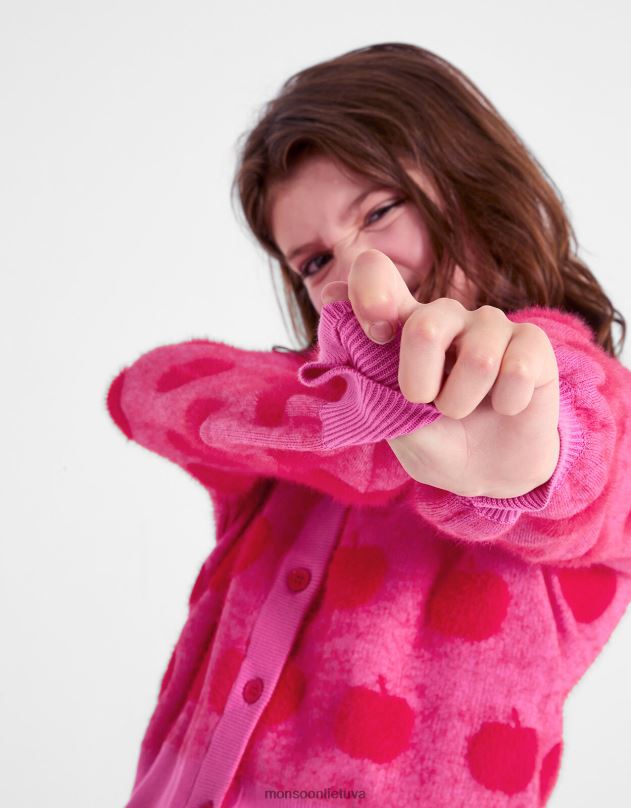 Monsoon obuolinis megztas megztinis mergina raudona apranga DPXBJ1591