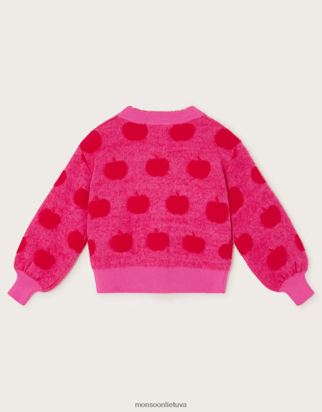 Monsoon obuolinis megztas megztinis mergina raudona apranga DPXBJ1591