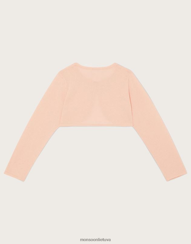 Monsoon perlų apdailos megztinis mergina rožinis apranga DPXBJ1860