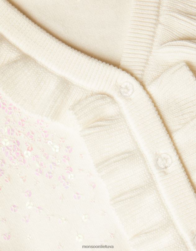 Monsoon raukinis blizgučiais kardiganas mergina dramblio kaulo apranga DPXBJ1580