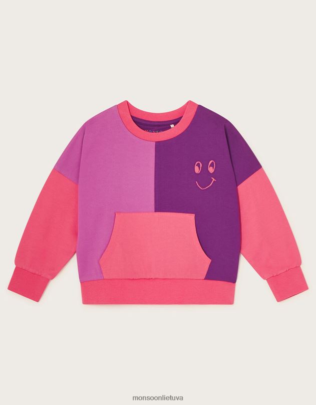 Monsoon spalvotas prakaito blokas vaikai rožinis apranga DPXBJ1644